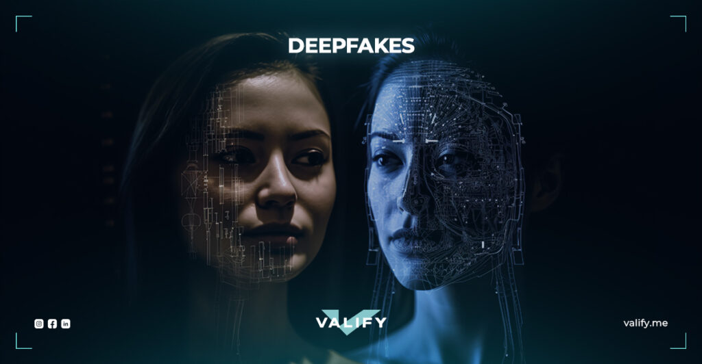 two women that look alike one is human and the other is a fake version of her looking a little like a robot.